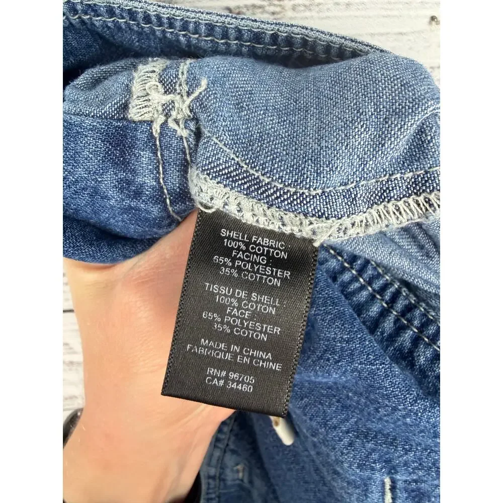 Rebecca Taylor La Vie Paperbag Denim Shorts Boho Casual Medium Coastal Festival